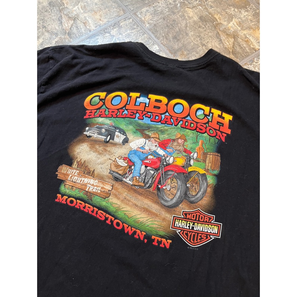 Harley Davidson T-Shirt Men 2XL Black Biker Skull Colboch Morristown TN - Picture 4 of 7